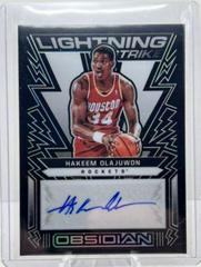 Hakeem Olajuwon #LSS-HKO Basketball Cards 2021 Panini Obsidian Lightning Strike Signatures Prices