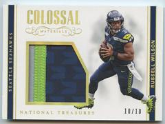 Russell Wilson Football Cards 2018 National Treasures Colossal Materials Prices