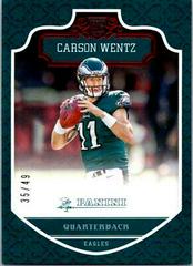 Carson Wentz [Red Knight] Football Cards 2016 Panini Prices