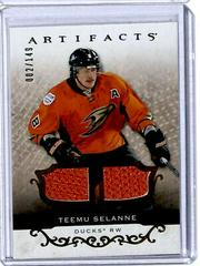 Teemu Selanne [Material Autograph Emerald] #147 Hockey Cards 2021 Upper Deck Artifacts Prices