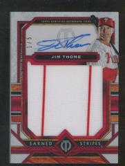 Jim Thome [Red] #ESA-JT Baseball Cards 2023 Topps Tribute Earned Stripes Autograph Relics Prices