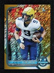 JJ McCarthy [Gold Shimmer] #39 Football Cards 2021 Bowman University Prices