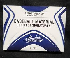 Freddy Peralta [Black Gold] Baseball Cards 2022 Panini Absolute Material Booklet Signatures Prices