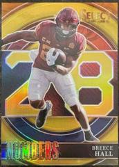Breece Hall [Gold] Football Cards 2022 Panini Select Draft Picks Numbers Prices