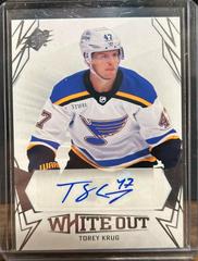 Torey Krug Hockey Cards 2022 SPx White Out Autographs Prices