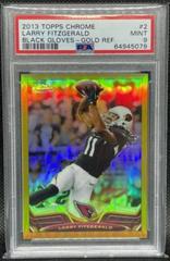 Larry Fitzgerald [Black Gloves Gold Refractor] Football Cards 2013 Topps Chrome Prices