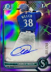 Charlie Welch [Purple Refractor] Baseball Cards 2022 Bowman Chrome Prospect Autographs Prices
