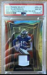 Justin Jefferson [Tie-Dye Prizm] Football Cards 2020 Panini Select Rookie Swatches Prices