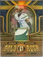Ahmad 'Sauce' Gardner [Sapphire] #GR-AG Football Cards 2023 Panini Gold Standard Rush Prices