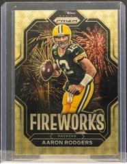 Aaron Rodgers [Gold Vinyl] Football Cards 2022 Panini Prizm Fireworks Prices