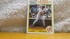 Don Mattingly [Hand Cut] #7 Baseball Cards 1986 Drake's Prices