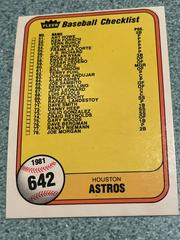 Checklist 51-109 #642 Baseball Cards 1981 Fleer Prices