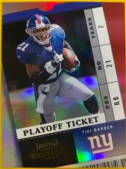 Tiki Barber [Playoff Ticket] #5 Football Cards 2003 Playoff Contenders Prices