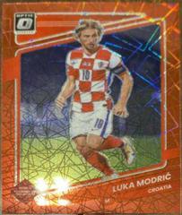 Luka Modric [Optic Red Velocity] Soccer Cards 2021 Panini Donruss Road to Qatar Prices
