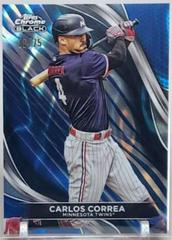 Carlos Correa [Blue Wave Refractor] #98 Baseball Cards 2024 Topps Chrome Black Prices