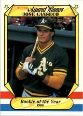 Jose Canseco Baseball Cards 1987 Fleer Award Winners Prices