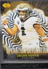 Jalen Hurts [Black] #6 Football Cards 2023 Panini Illusions Operation Detonation Prices
