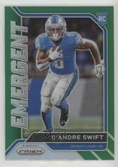D'Andre Swift [Green] #18 Football Cards 2020 Panini Prizm Emergent Prices