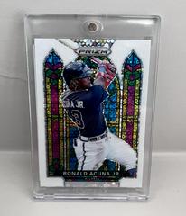 Ronald Acuna Jr. [White Donut Circles Prizm] #SG-4 Baseball Cards 2021 Panini Prizm Stained Glass Prices