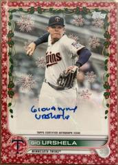 Gio Urshela [Red Metallic] Baseball Cards 2022 Topps Holiday Autographs Prices