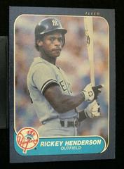 Rickey Henderson #108 Baseball Cards 1986 Fleer Prices