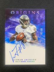 Lamar Jackson [Blue] #RA-LJ Football Cards 2018 Panini Origins Rookie Autographs Prices