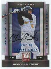 Gerardo Parra [Aspiration Autograph] #37 Baseball Cards 2008 Donruss Elite Extra Edition Prices