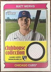 Matt Mervis #CCR-MME Baseball Cards 2023 Topps Heritage Clubhouse Collection Relics High Number Prices