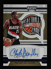 Clyde Drexler [Blue] Basketball Cards 2021 Panini Chronicles Hall of Fame Autographs Prices