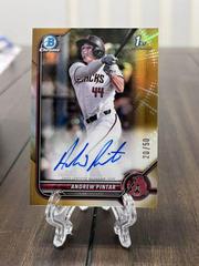 Andrew Pintar [Gold] #CDA-AP Baseball Cards 2022 Bowman Draft Chrome Autographs Prices