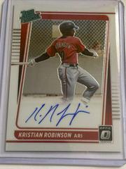 Kristian Robinson Baseball Cards 2021 Panini Donruss Optic Rated Prospect Signatures Prices