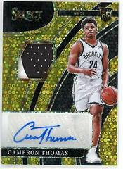Cameron Thomas [Gold Disco Prizm] Basketball Cards 2021 Panini Select Rookie Jersey Autographs Prices