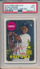 Rafael Devers [Red Ink] #RD Baseball Cards 2018 Topps Heritage Real One Autographs Prices
