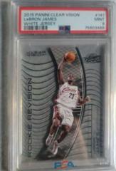 LeBron James [White Jersey] Basketball Cards 2015 Panini Clear Vision Prices