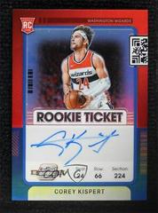 Corey Kispert [Autograph Blue] #102 Basketball Cards 2021 Panini Contenders Optic Prices