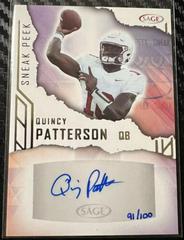 Quincy Patterson [Gold] #SPA-QP Football Cards 2023 Sage Sneak Peek Autographs Prices