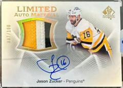Jason Zucker #LAM-JZ Hockey Cards 2021 SP Authentic Limited Auto Material Prices