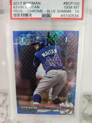 Kevin Maitan [Chrome Blue Shimmer] #BCP100 Baseball Cards 2017 Bowman Prospects Prices