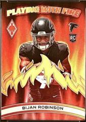Bijan Robinson [Yellow] #PWF-3 Football Cards 2023 Panini Phoenix Playing with Fire Prices