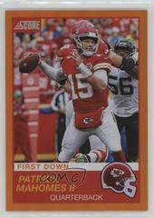 Patrick Mahomes II [First Down] #1 Football Cards 2019 Panini Score Prices