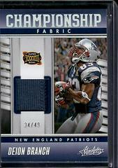 Deion Branch [Holo Silver] Football Cards 2023 Panini Absolute Championship Fabric Prices