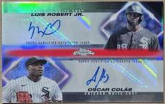 Oscar Colas, Luis Robert Jr. [Red] #DA-RCO Baseball Cards 2023 Topps Chrome Update Dual Autographs Prices