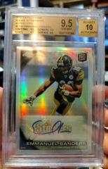 Emmanuel Sanders [Autograph Black Refractor] Football Cards 2010 Topps Chrome Prices