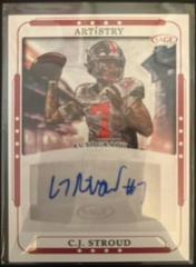 C. J. Stroud [Red] Football Cards 2023 Sage Artistry Autographs Prices