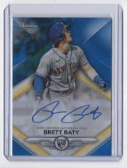 Brett Baty [Blue] Baseball Cards 2023 Bowman Sterling Rookie Autographs Prices