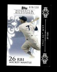 Mickey Mantle [RBI 6 Black] #6 Baseball Cards 2008 Topps Moments & Milestones Prices