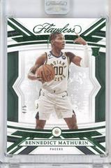 Bennedict Mathurin [Emerald] #18 Basketball Cards 2022 Panini Flawless Prices