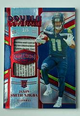 Jaxon Smith Njigba [Red] #DC-9 Football Cards 2023 Panini Plates and Patches Double Coverage Prices