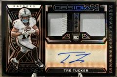 Tre Tucker [Orange Electric Etch] #13 Football Cards 2023 Panini Obsidian Rookie Jersey Ink Prices