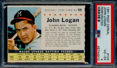 John Logan [Perforated] #105 Baseball Cards 1961 Post Cereal Prices